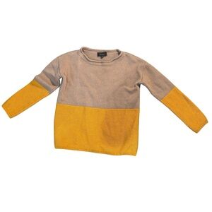 Aritzia babaton with cashmere woman’s tan and orange sweater